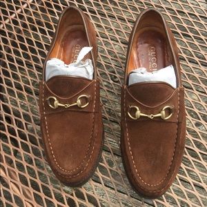 Gucci Horsebit Suede Loafers